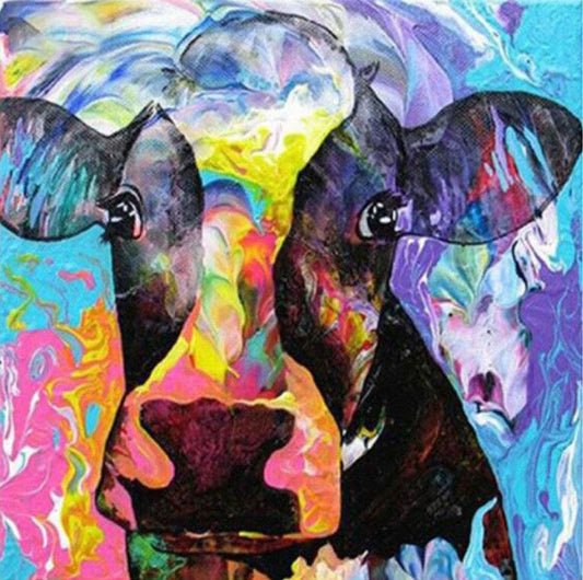 Diamond Painting - Full Round - Colorful Cow