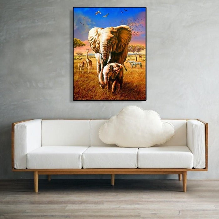  Paint By Number Oil Painting Animals Elephant