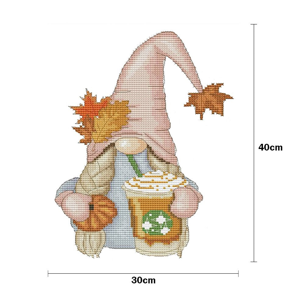 11ct Stamped Cross Stitch - Gnome (30*40cm) B