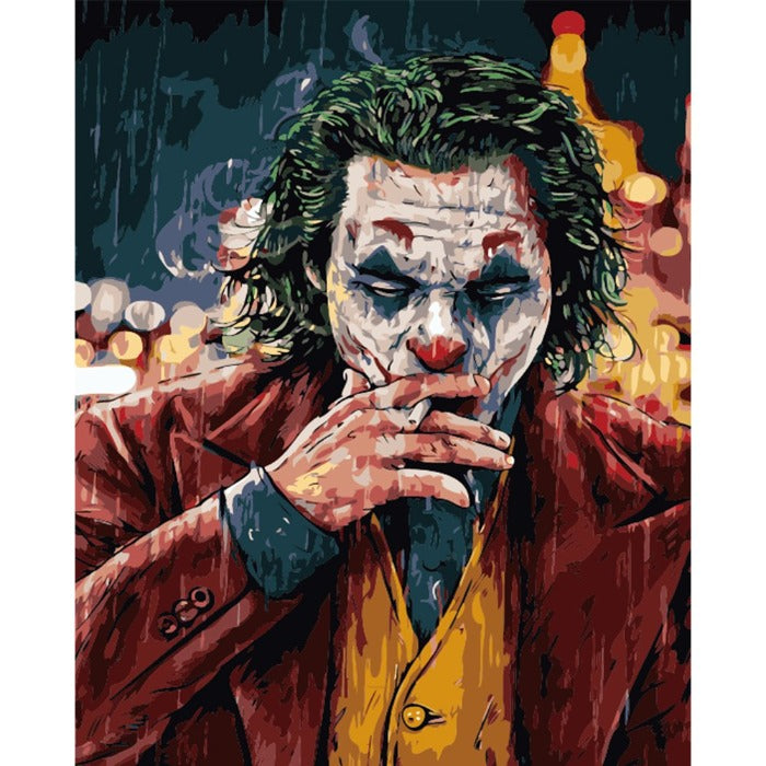 Smoking Clown Oil Painting By Numbers Canvas Coloring Picture Hand Painted Drawing