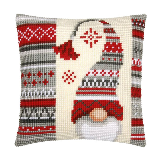 11CT Stamped Cross Stitch Pillowcase Gnome (40*40CM)