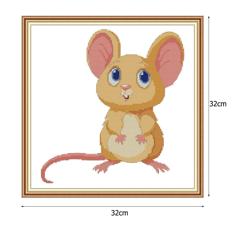 14ct Stamped Cross Stitch - Mouse(32*32cm)