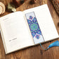 Mandolin Flowers Diamond Painting Bookmark Leather Tassel Book Marks