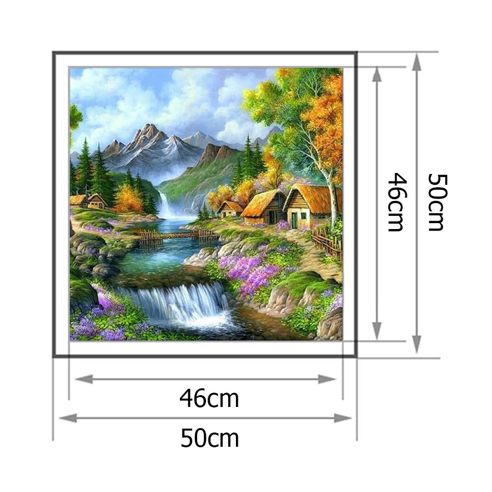 11CT Stamped Cross Stitch - Countryside(50*50CM)