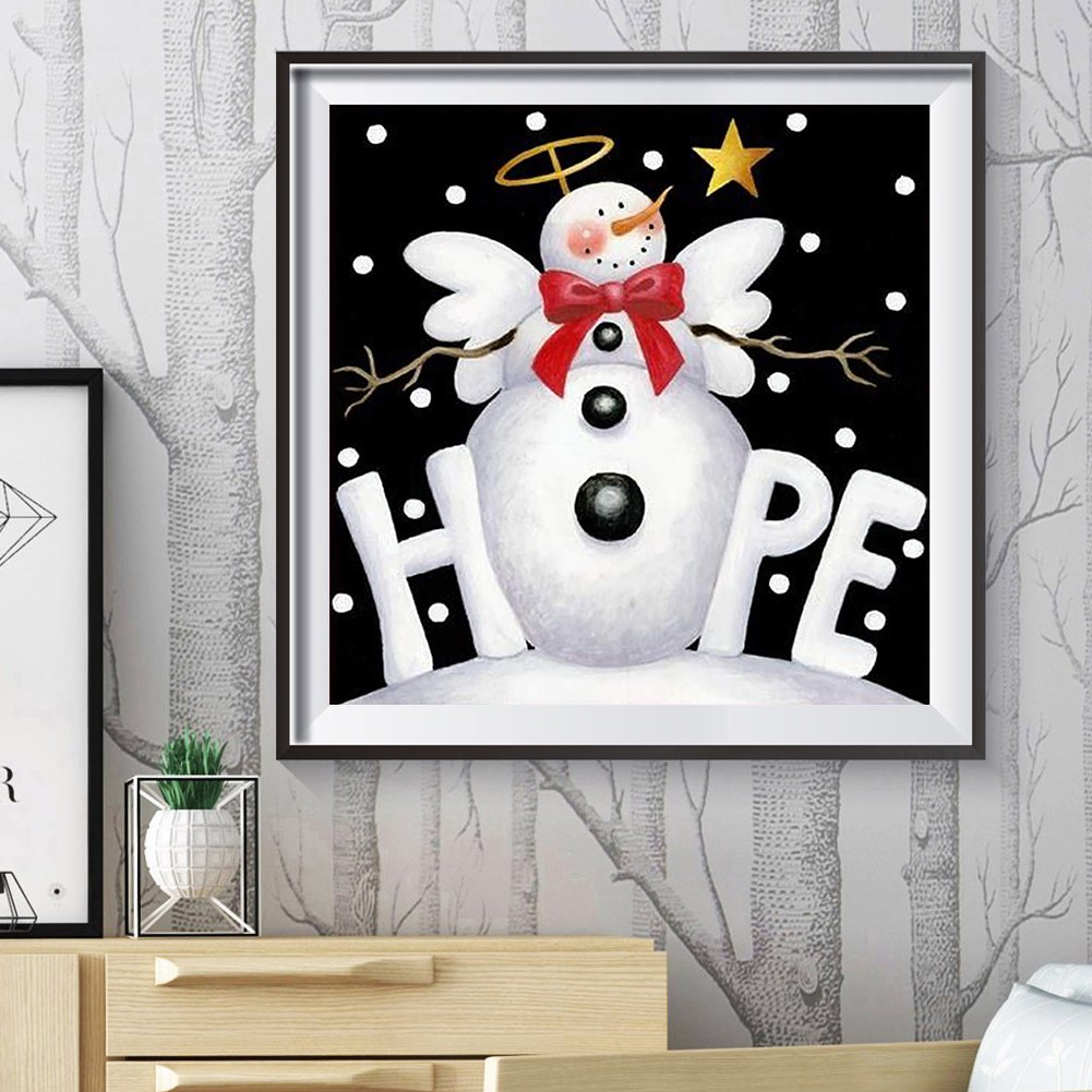 Pintura Diamante - Rodada Completa - Boneco de Neve R