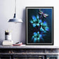 Kit de pintura de diamante 5D DIY - Ronda completa - Libélula flor azul