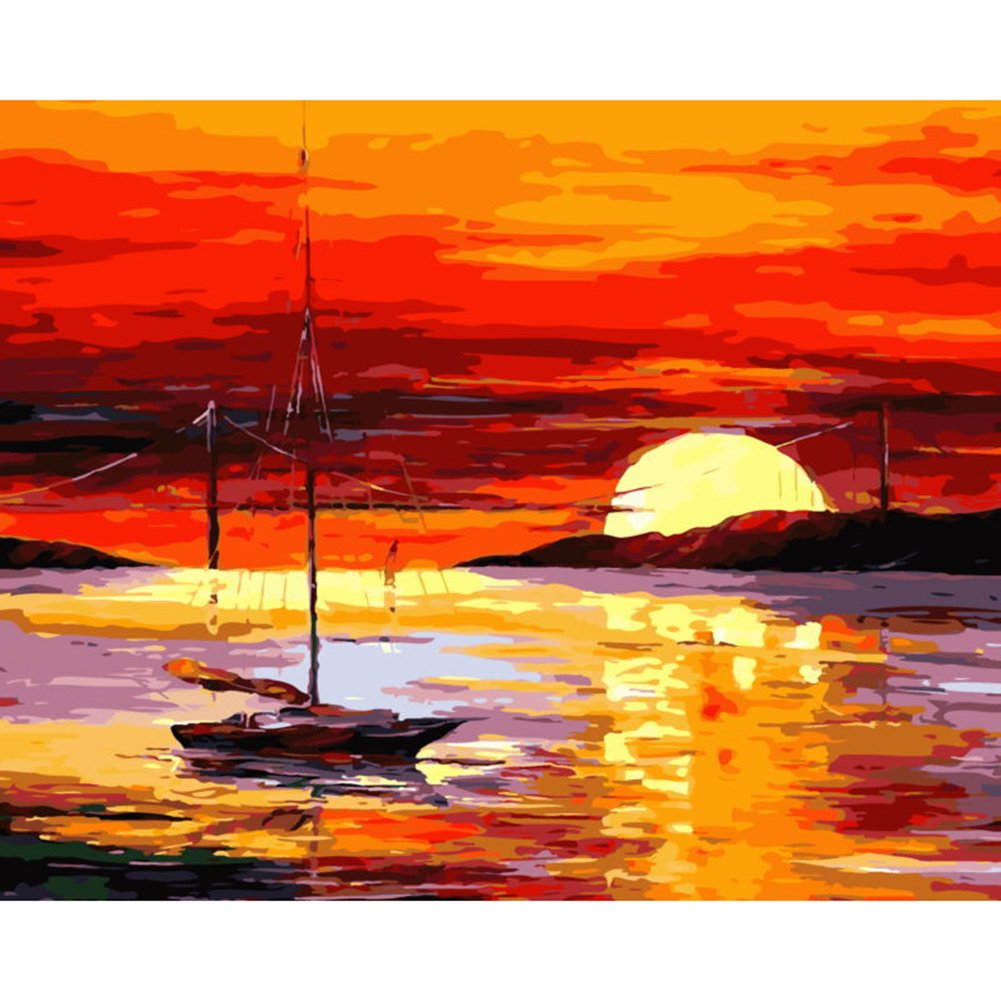 Paint By Number Oil Painting Sunset (40*50cm)