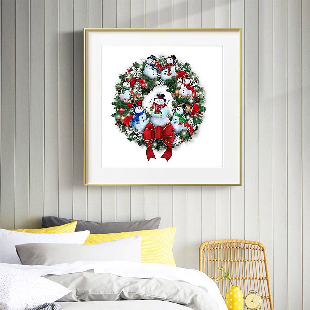 11ct Stamped Cross Stitch - Wreath Christmas Decor (40*40cm)