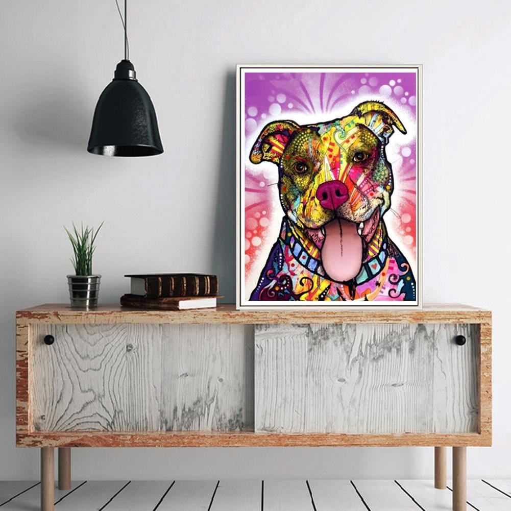 Diamond Painting - Full Round - Colorful Dog C