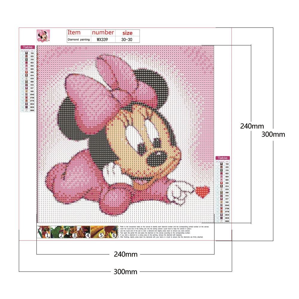 Baby Minnie Mouse Diamond Painting Canvas Size