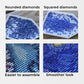 Kit de pintura de diamante DIY 5D - Redondo completo - Libélula de flor azul
