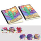 Cactus 5D Diamond painting cover notebook diy steps