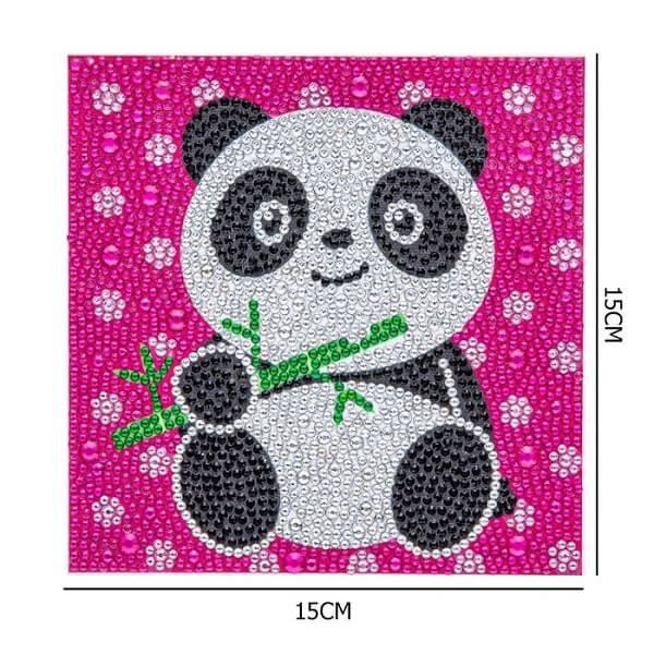 diamond painting kit panda pattern canvas size