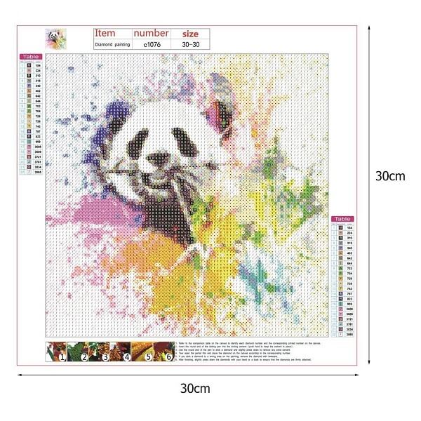 greedy panda diamond painting canvas size