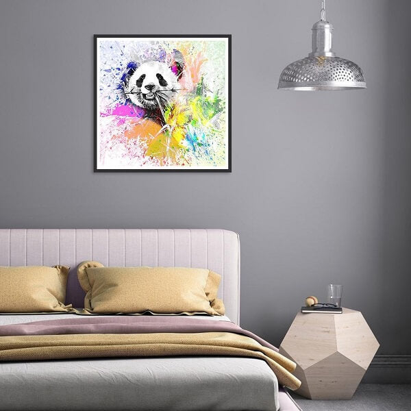greedy panda diamond painting room wall decor