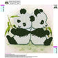 two lovely pandas diamond painting canvas size
