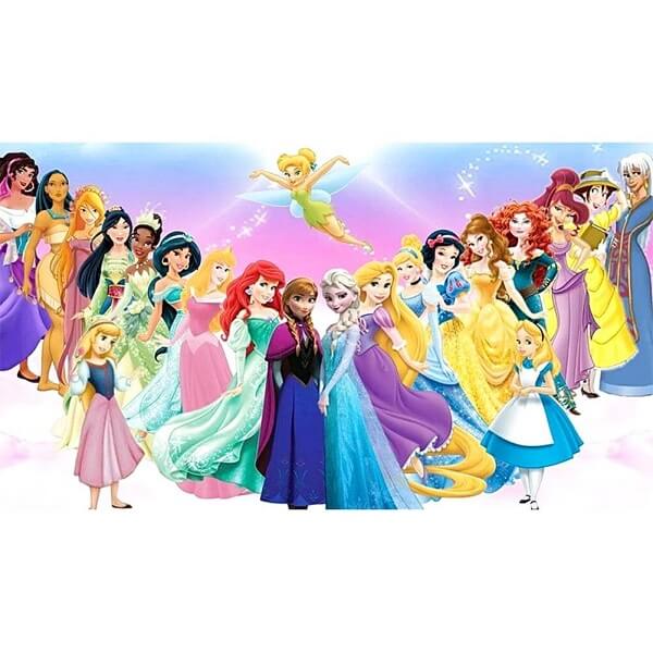 full round diamond painting kits Disney princess group photo