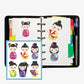 Kokeshi Dolls Diamond Painting Stickers Kit On Notebook