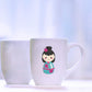 Kokeshi Dolls Diamond Painting Stickers Kit On Cup