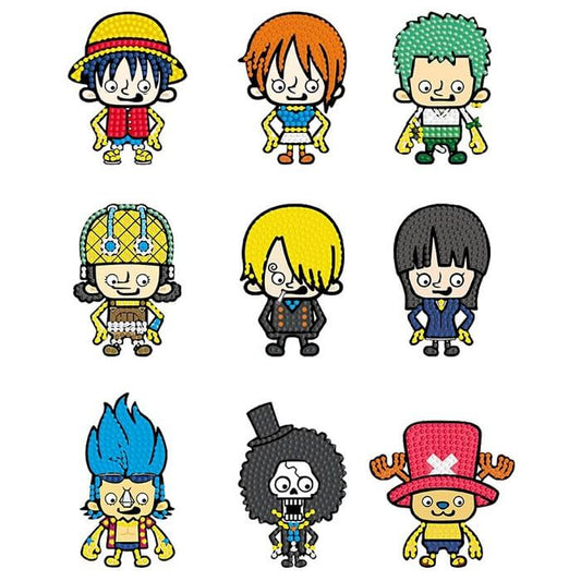 one piece Japanese cartoon 9 diamond painting stickers kit