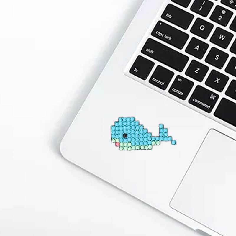 diamond painting whale rhinestone sticker on the laptop
