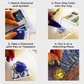 Flower Full Round Square Diamond Painting Kits DIY Steps