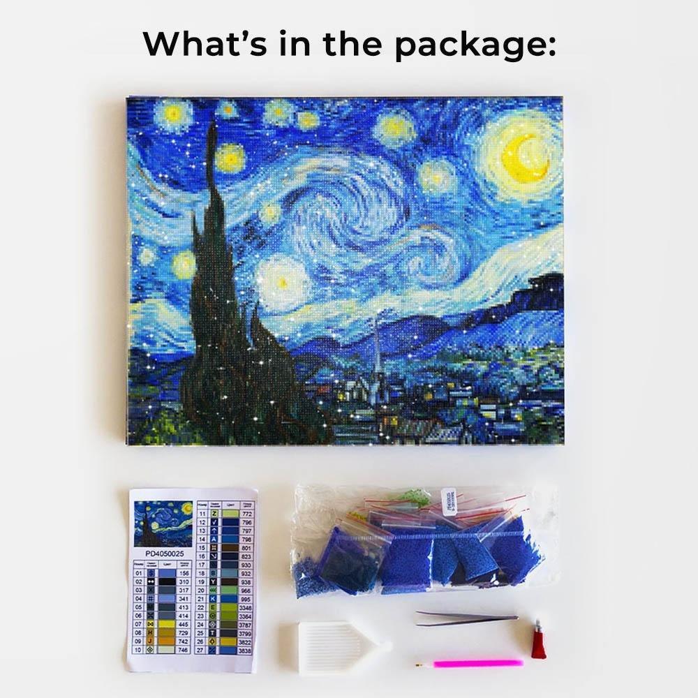 what's in the package of Diamond Painting kit