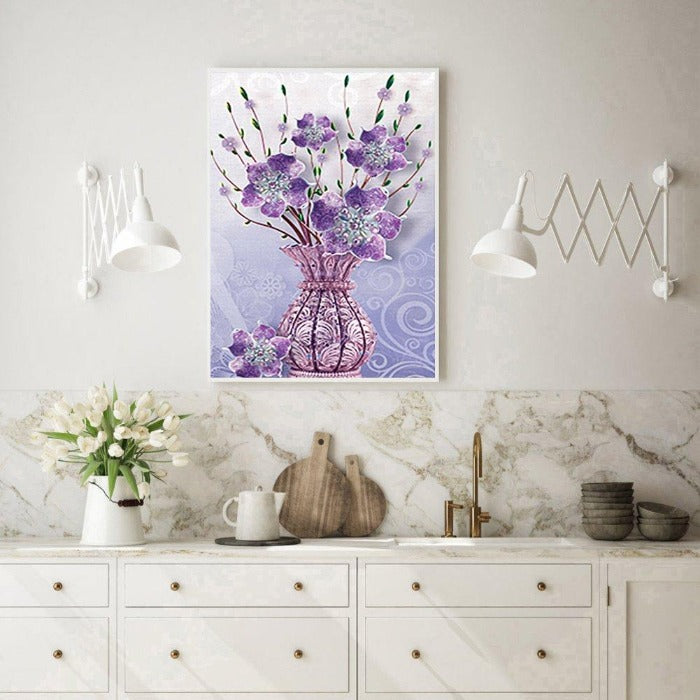 Diamond Painting Craft Poster Home Wall Decor Crystal Rhinestone Vase