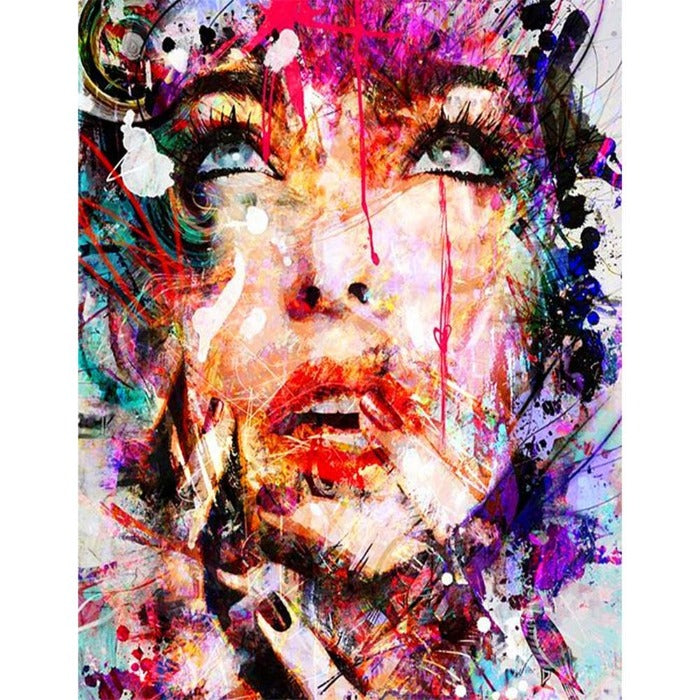 Complicated Woman Face Diy Digital Oil Painting By Numbers For Home ...