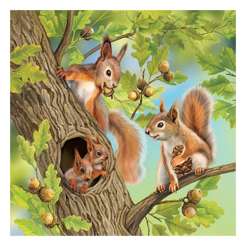 Diamond Painting - Full Round - Squirrels