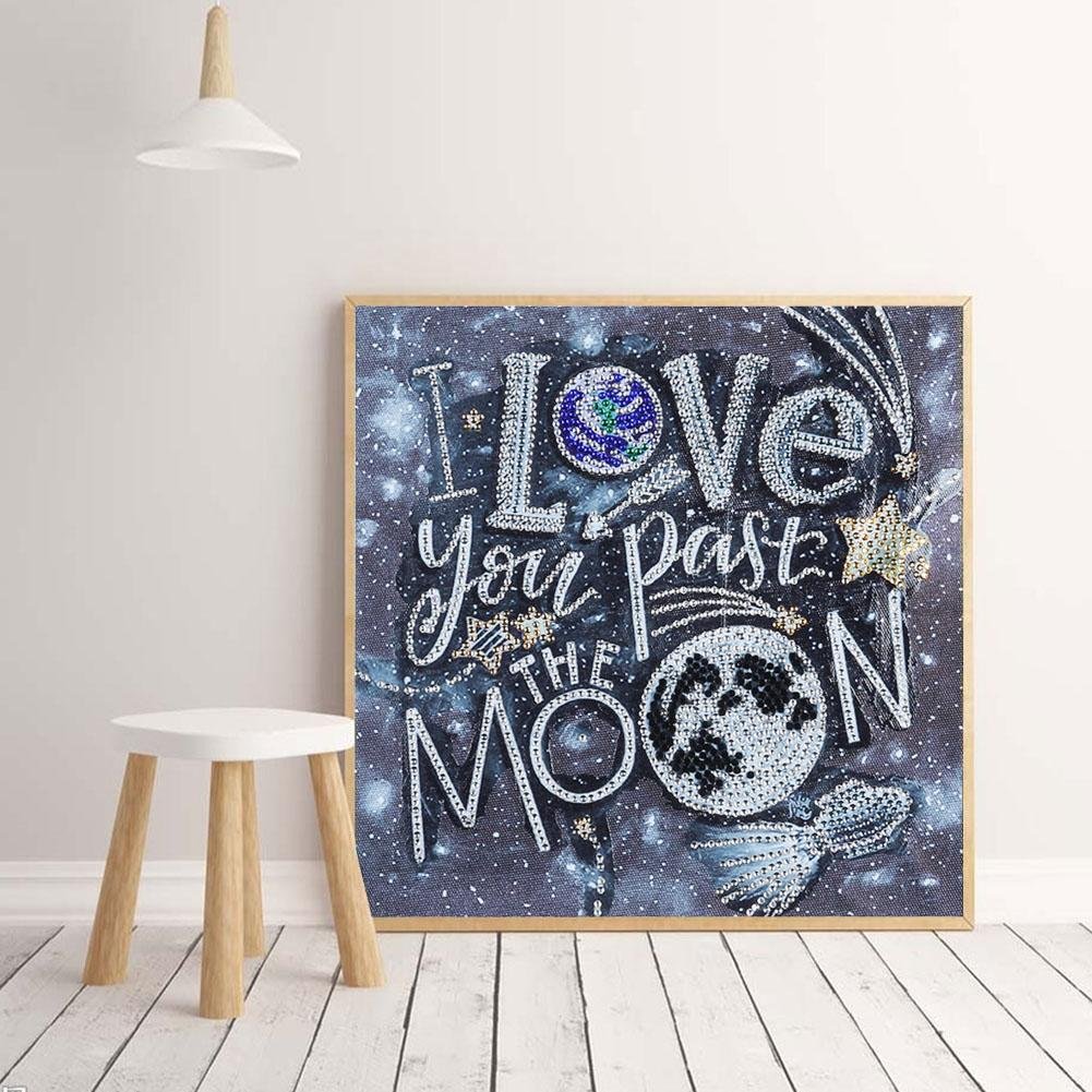 Diamond Painting - Crystal Rhinestone - I Love U Moon
