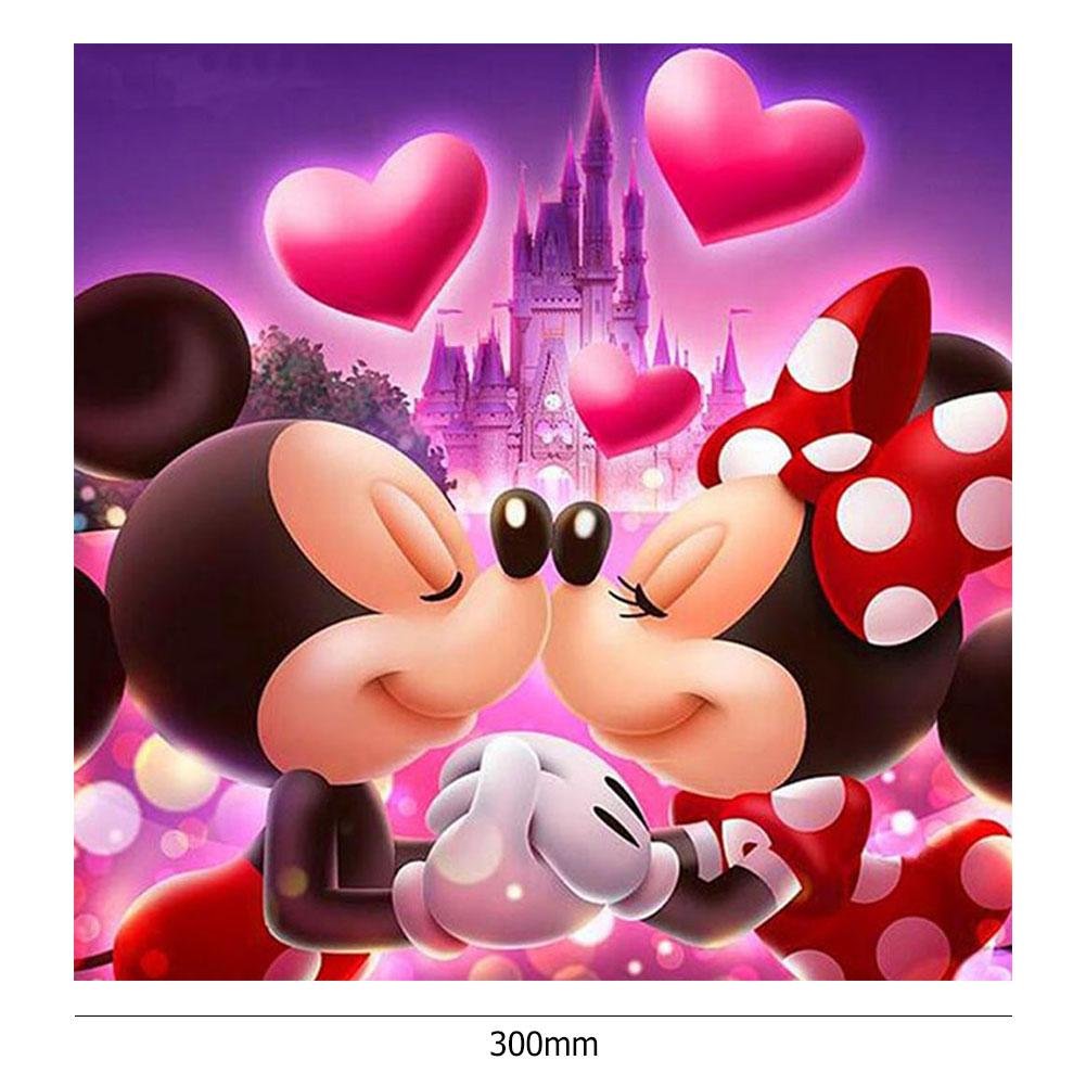 Mickey & Minnie Mouse Falling Love Diamond Painting Size