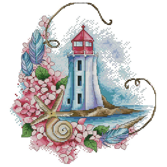 14ct Stamped Cross Stitch Lighthouse (28*31cm)