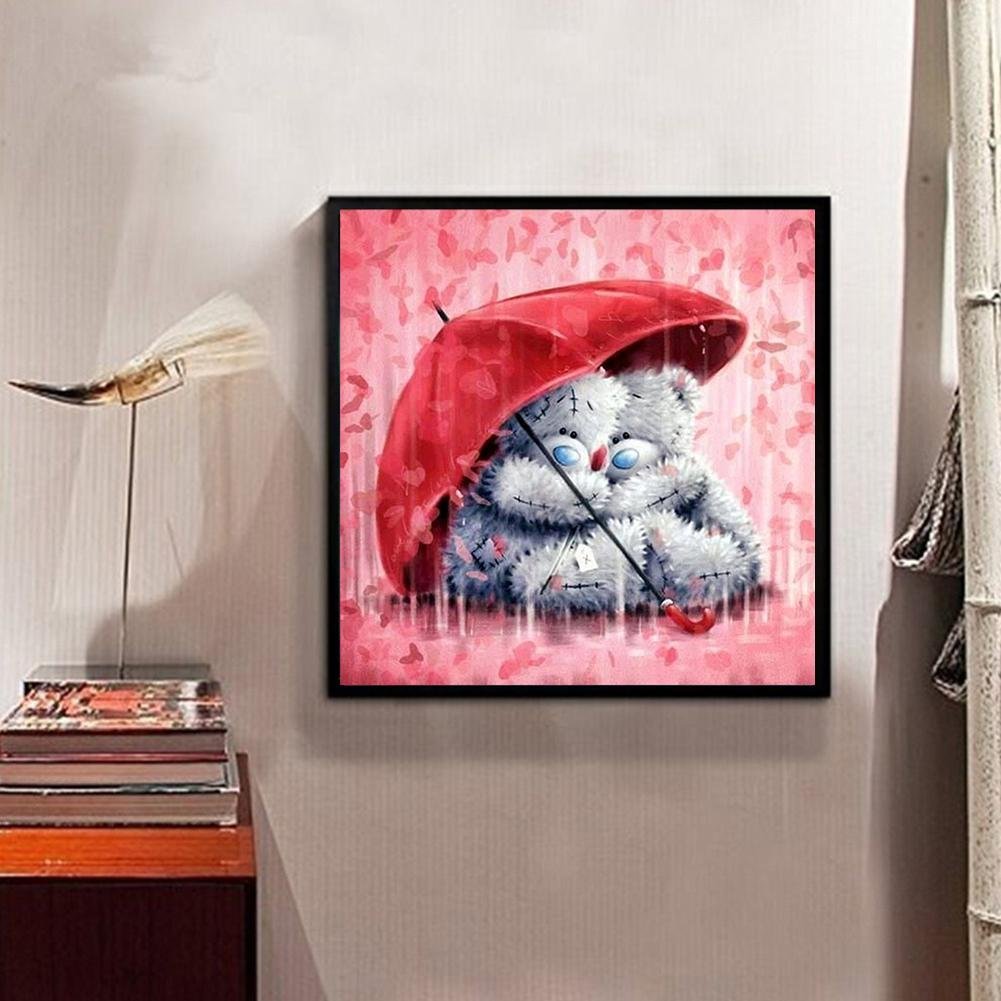 Pintura Diamante - Redondo Completo - Urso Cartoon A