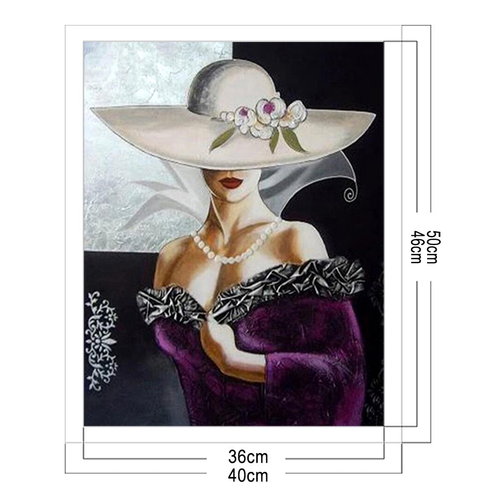 11ct Stamped Cross Stitch Beautiful Lady( 40*50cm)