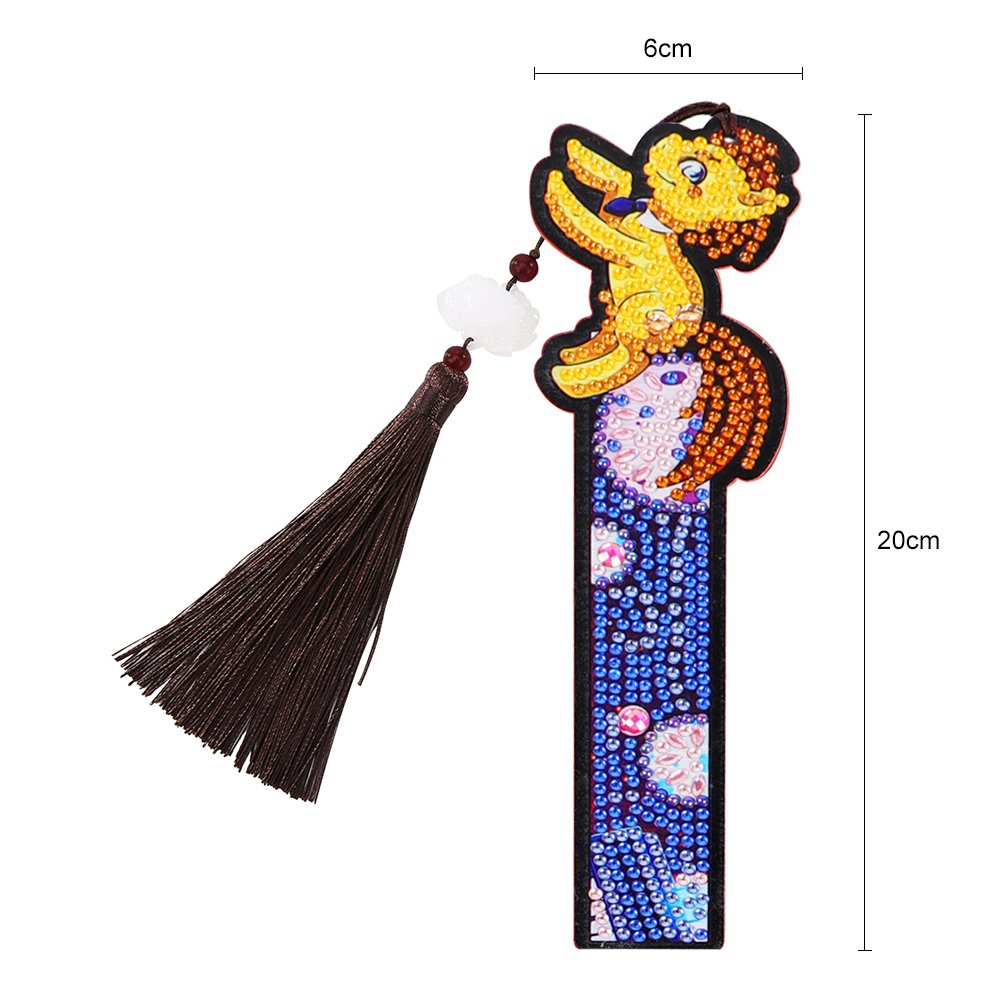 5D DIY Special Shaped Animal Leather Diamond Painting Bookmark