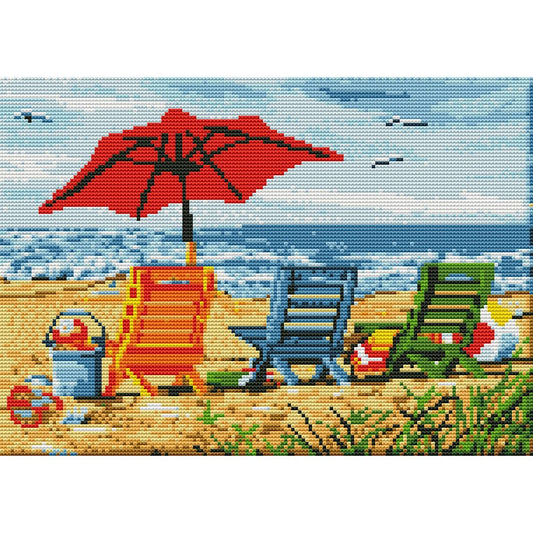 11ct Stamped Cross Stitch Seaside(40*30cm)