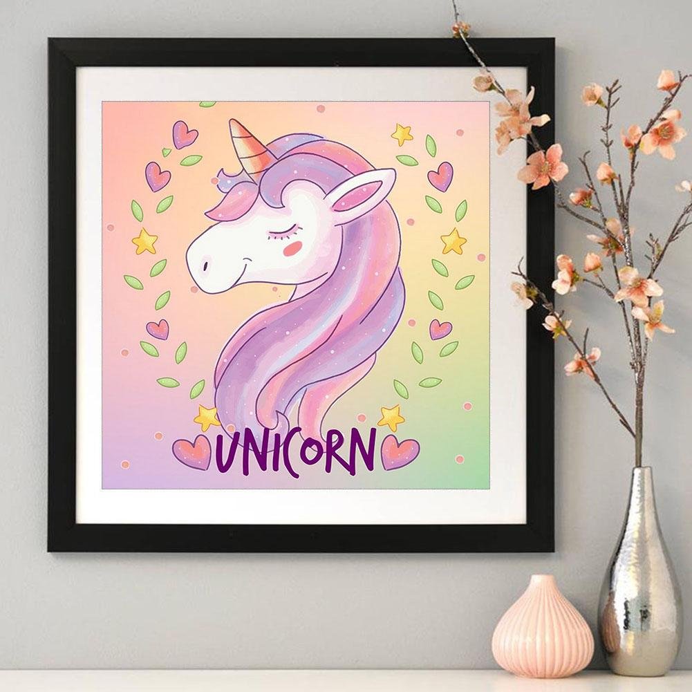 Diamond Painting - Full Round - Cartoon Unicorn B