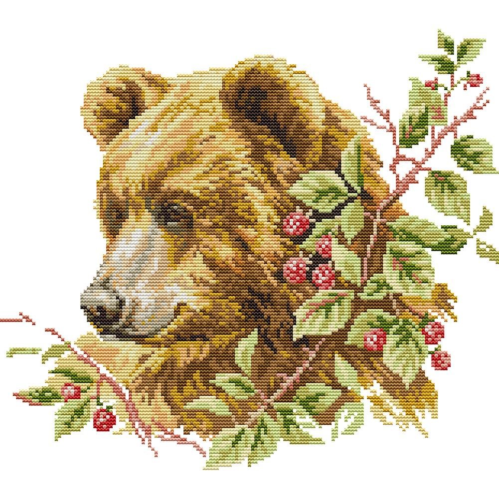 14ct Stamped Cross Stitch Bear(35*32cm)