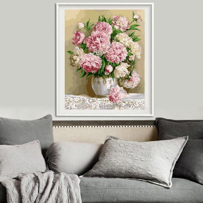 Gorgeous Flower Digital Oil Painting Kits make your drawing room