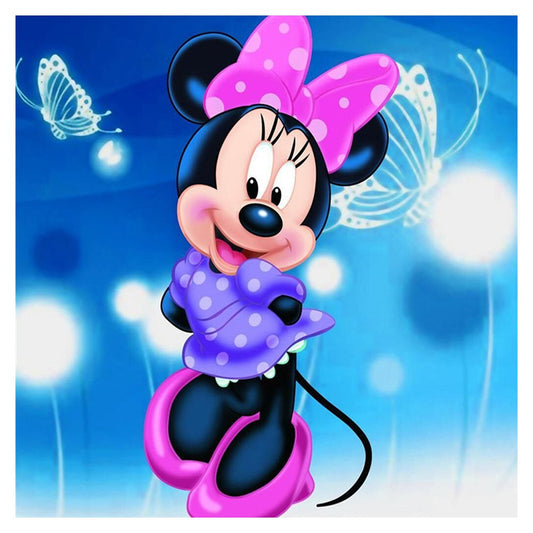 Minnie Mouse Cotton Thread Cross Stitch Embroidery