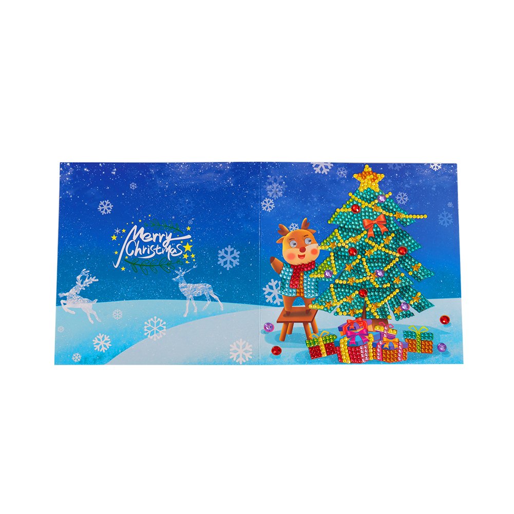 Christmas Tree DIY Diamond Painting Greeting Card