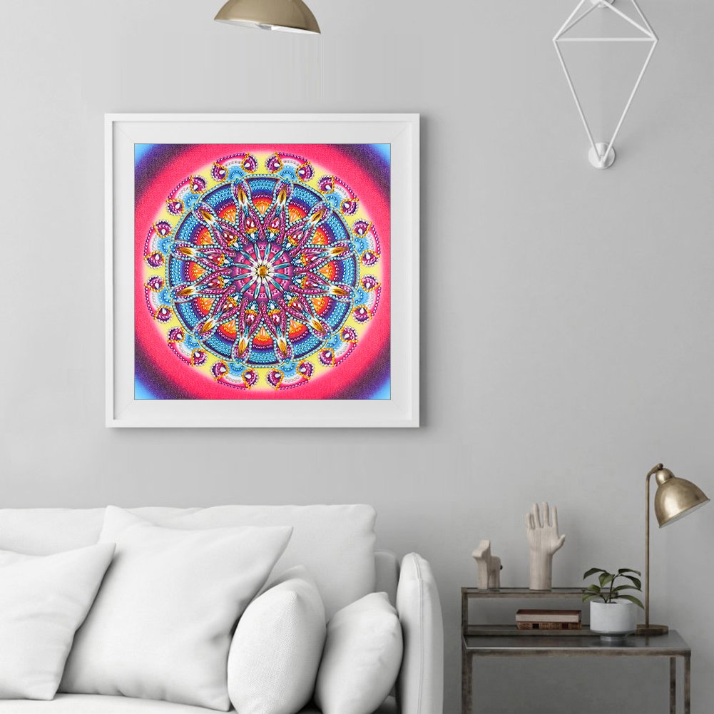 Diamond Painting - Full Round - Colorful Mandala Flower
