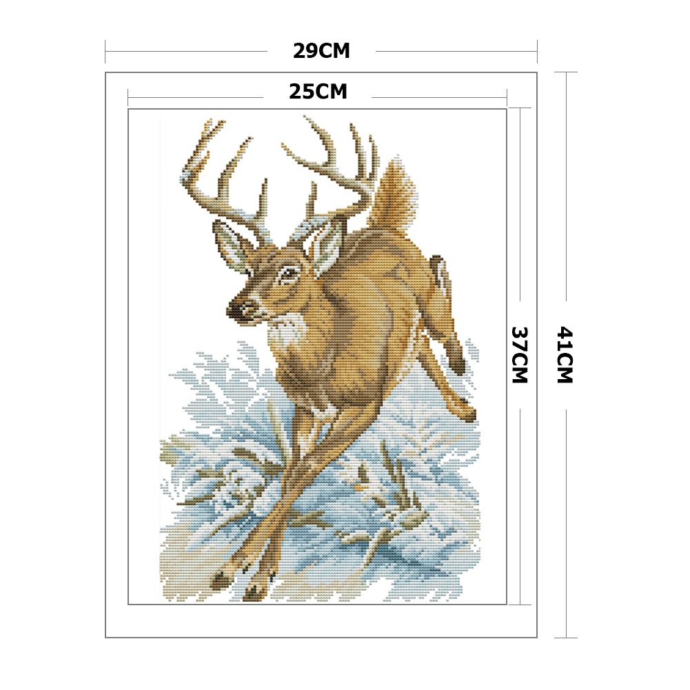 14ct Stamped Cross Stitch - Deer (29*41cm)