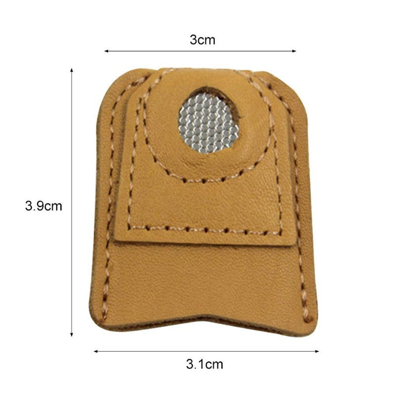 Leather Coin Thimble Handmade Embroidery Craft Sewing Tools