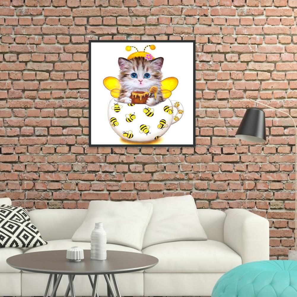 Diamond Painting - Full Round - Cup Cat