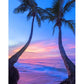 Seaside Coconut Trees Hand Painted Canvas Picture Craft Kit