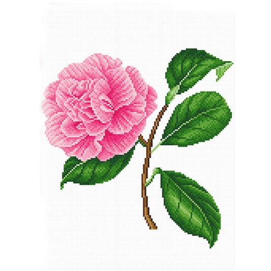 11ct Stamped Cross Stitch Pink Flower (37*48cm)