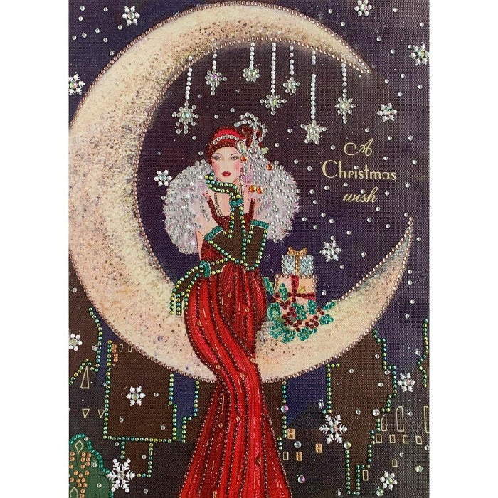 diamond painting kits for beginners Crystal Rhinestone Lady Sit In Moon