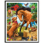 Pintura Diamante - Rodada Completa - Cavalo e Cachorro